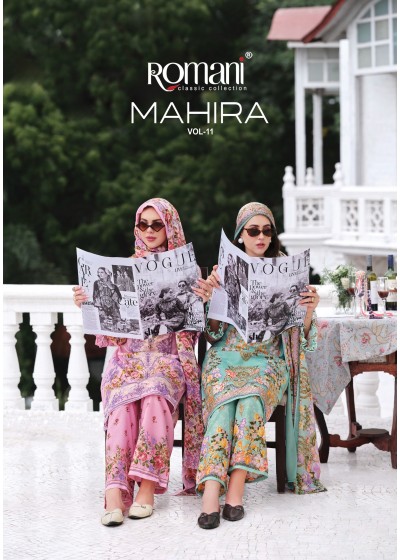 ROMANI MAHIRA VOL 11 | Soft Cotton Embroidered Suit