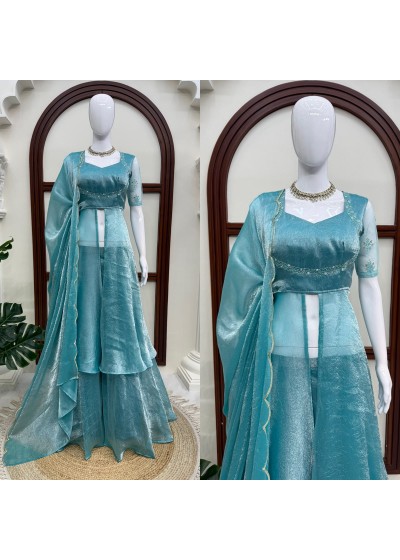 KD-1645 | Fendy Crush Hand Work Anarkali Set