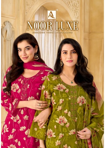 ALOK SUIT | NOOR LUXE | Pure Cambric Cotton Suit