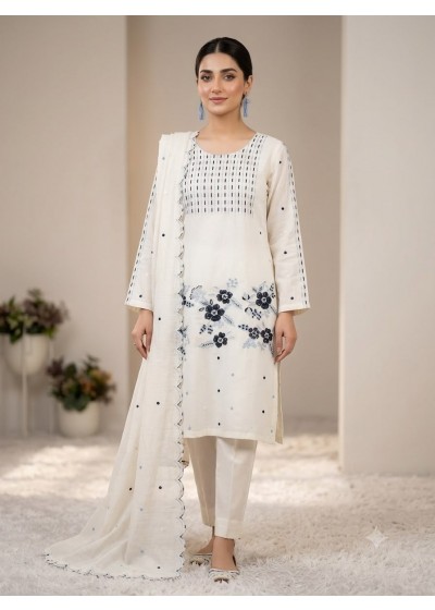 BE-505 | Roman Embroidered Top Pant Dupatta Set