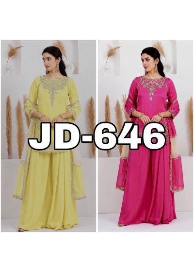 JD-646 | Pure Natural Crepe Silk Designer Collection