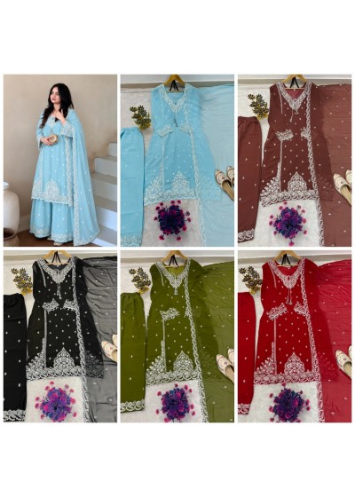 AC-7073 | Astha Collection Designer Fox Georgette Set