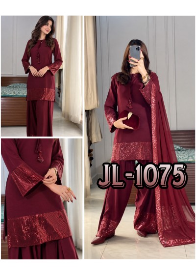JL-1075 | French Crepe Farsi Salwar Designer Collection