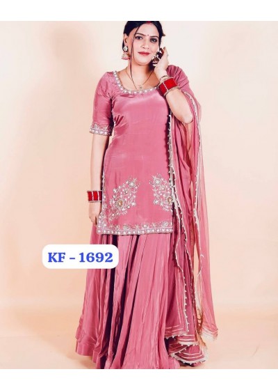 KF-1692 | Heavy Natural Crepe Designer Sharara Collection