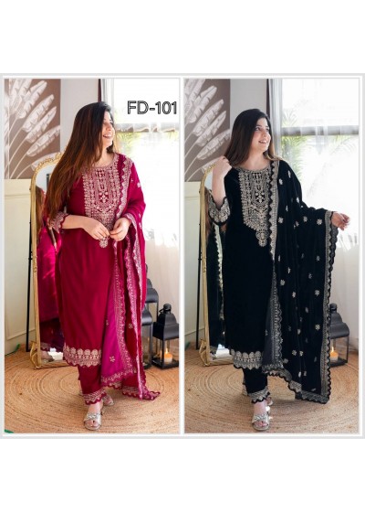 FD-101 | Pure Viscous Velvet Designer Collection