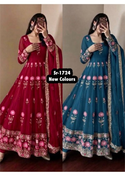 SR-1724 | Fendy Silk Festive Designer Gown Collection