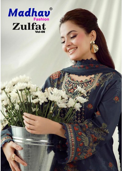 MADHAV FASHION | ZULFAT VOL 05 Pure Designer Cotton Collection
