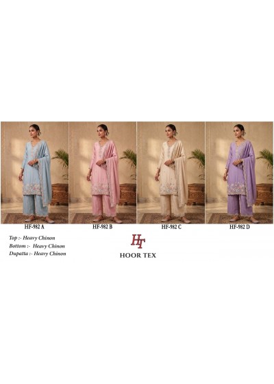 HOOR TEX | HF-982 A to D | Heavy Chinon Pakistani Collection
