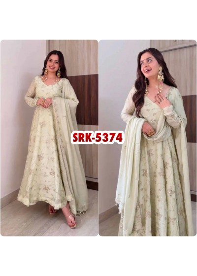 SRK-5374 | Fendy Silk Designer Gown Collection