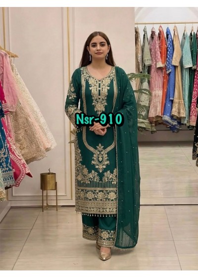 NSR-910 | Faux Georgette Heavy Embroidery Designer Collection