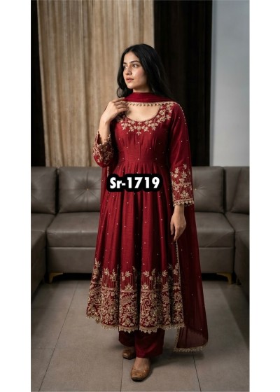 SR-1719 | Heavy Faux Georgette Designer Gown Collection