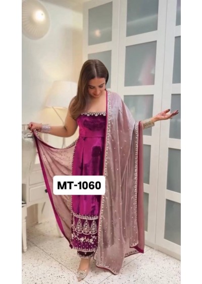 MT-1060 | Heavy Viscose Velvet Designer Party Wear Collection