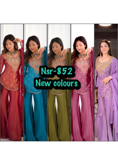 NSR-852 Heavy Simar Silk Embroidered Designer Collection