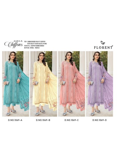 FLORENT HITS 1069 | Heavy Chiffon Hand Khatli Collection
