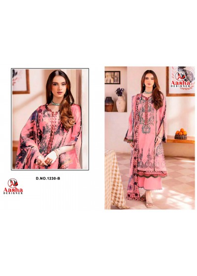 AASHA DESIGNER 1230 (AB) | Pure Cotton Patch Embroidery Collection