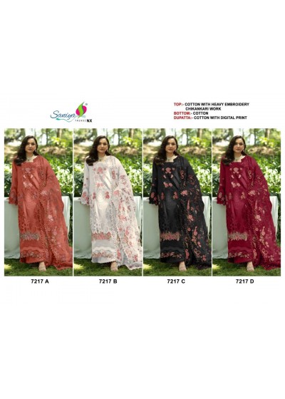 SANIYA TRENDZ | D-7217 Cotton Chikankari Collection