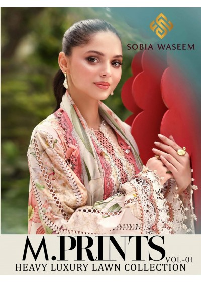 SOBIA WASEEM | M PRINT VOL-1 | Heavy Lawn Cotton Karachi Print Collection