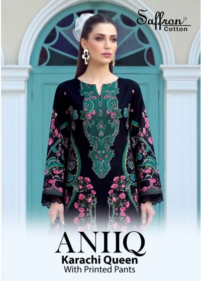 SAFFRON COTTON | ANIQ Printed Bottom | Pure Soft Cotton Digital Print Collection