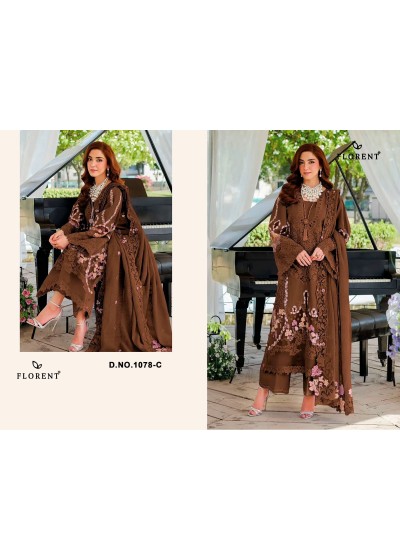 FLORENT-1078 C CAMBRIC COTTON EMBROIDERY WORK IN PAKISTANI SUIT