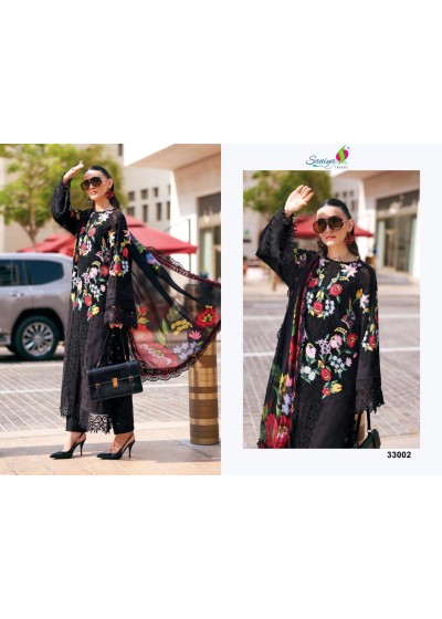 D NO :- 33001 AND 33002 COTTON WITH CHIKANKARI EMBROIDRED (SANIYA TRENDZ)