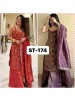 ST-174 | Heavy Jimy Silk Organza 3 Piece Suit | RD Fashion Surat