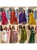 SSR-544 | Crunchy Silk Embroidered Gown | RD Fashion Surat