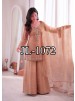 JL-1072 | Pure Salsa Silk Embroidered Palazzo Suit Set