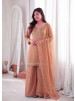 JL-1072 | Pure Salsa Silk Embroidered Palazzo Suit Set