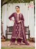 SARGUN-8 | Viscose Maslin Jacquard Designer Suit | Hand Work | Premium Ethnic Wear