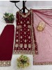 Designer Embroidered Kurti Palazzo Set