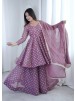 ZF-5022 Heavy Crunchy Silk Jacquard Butti Sharara Palazzo Set