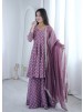 ZF-5022 Heavy Crunchy Silk Jacquard Butti Sharara Palazzo Set