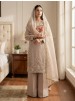 SRK-5369 NC Moss Heavy Embroidery Sequence Palazzo Suit Set