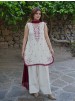 JD-654 Premium HO Silk Embroidered Farshi Palazzo Suit Set