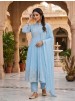 BE-495 Georgette Sequence Embroidered Round Top Pant Set