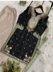 DHK-1404 Pure NC Moss Silk Embroidered Palazzo Suit Set
