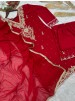 HK-1714 Heavy Faux Georgette Beads Dori Sequence Palazzo Suit Set