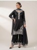 LG-2097 French Crepe Sequence Embroidered Palazzo Suit Set