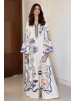 ZF-5013 Pure Roman Silk Mirror Work Designer Co-ord Set