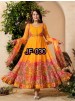 JF-030 Tebby Organza Digital Print Embroidered Sequence Gown Set