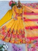 JF-030 Tebby Organza Digital Print Embroidered Sequence Gown Set