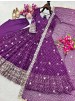 WW-1283 Bandhani Print Embroidered Sequence Gown Pant Dupatta Set