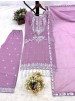 JL-1038 Faux Georgette Embroidered Sequence Kurti Palazzo Dupatta Set
