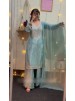 DHK-1368 Heavy Faux Georgette Embroidered Sequence Palazzo Dupatta Set