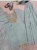 DHK-1368 Heavy Faux Georgette Embroidered Sequence Palazzo Dupatta Set