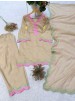 BE-490 | Designer Mul Chanderi | Embroidered Suit | Ready to Dispatch