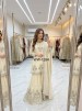WW-1284 | Natural Satin Silk | Stone Hand Work | Ready to Wear