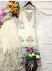 WW-1284 | Natural Satin Silk | Stone Hand Work | Ready to Wear