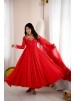 SRK-5363 | 7 Mtr Flared Gown | Embroidery & Sequence Work