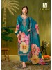 Flora Belle Premium Maslin Digital Print Embroidered Suit
